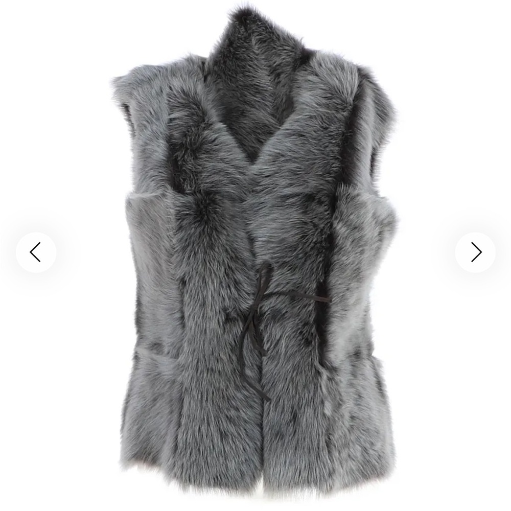 Ashwood Leather Reversible Toscana Suede Leather Gilet Black/Silver - Picture 5 of 10